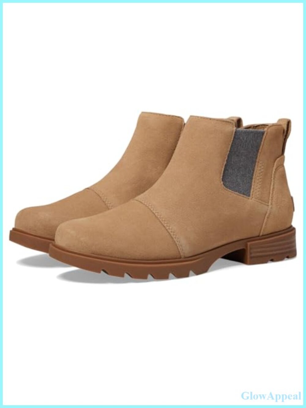 Waterproof Suede Chelsea Ankle Boots Rubber Sole Slip-On
